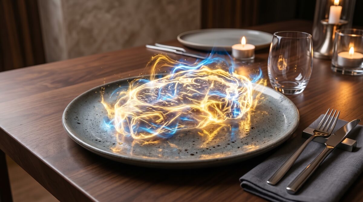 Bife de Prana revelado, envolto em energia
